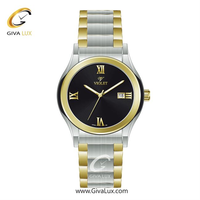 ساعت مچی اورجینال مردانه ویولت VIOLET نقره ای-طلایی | طلایی-نقره ای| مشکی| کد رفرنس 0565/2